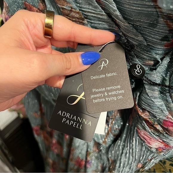 ADRIANNA PAPELL OFF THE SHOULDER LONG DRESS SIZE 8 - Picture 4 of 4